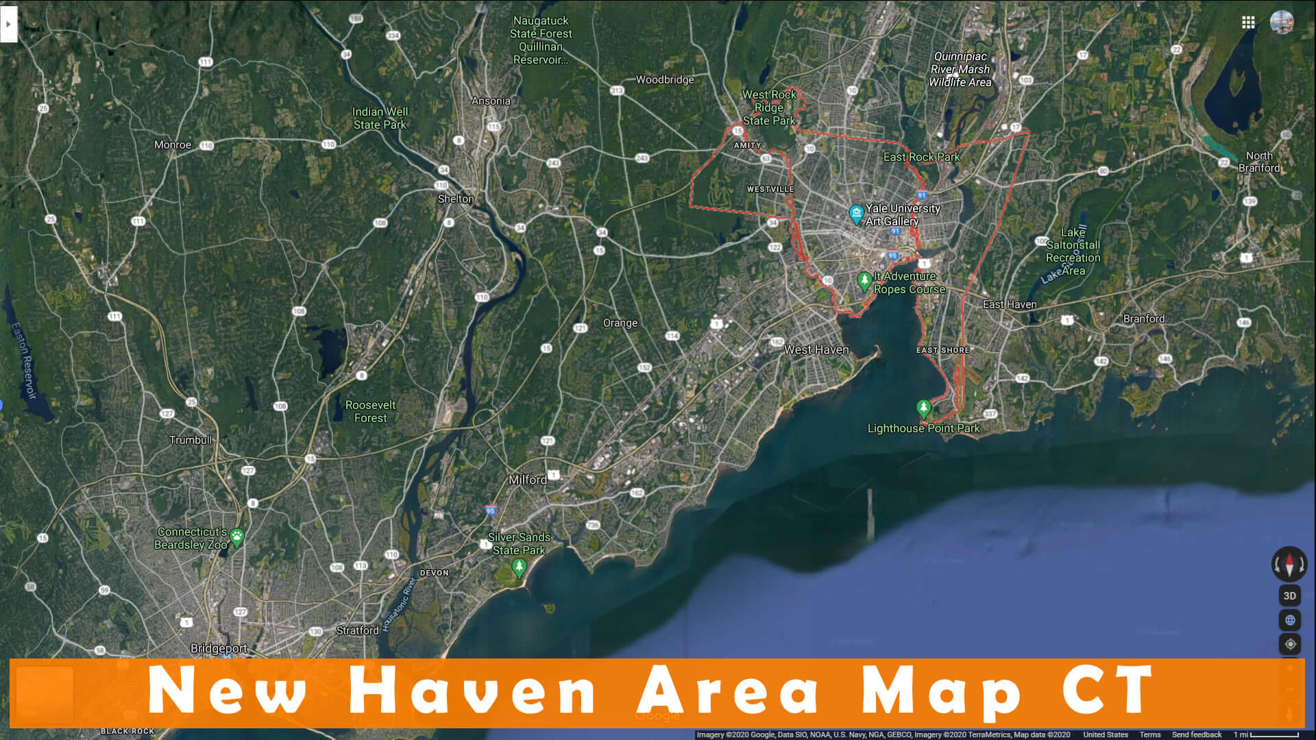 New Haven Zone Carte CT